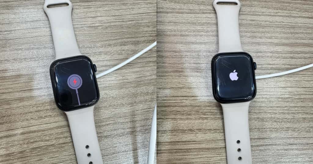 Apple Watch Series 10を充電している様子