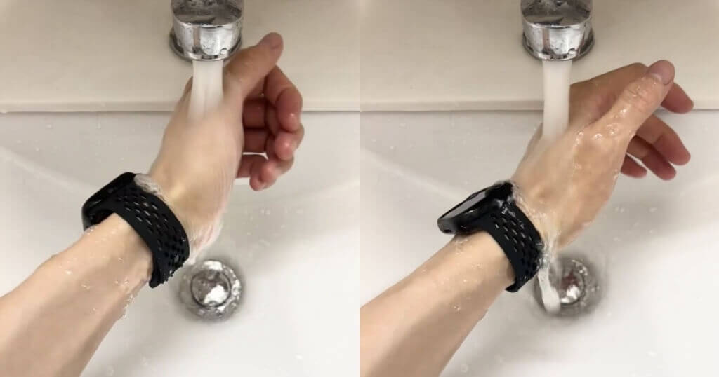 手洗い時のApple Watch防水ロック使用