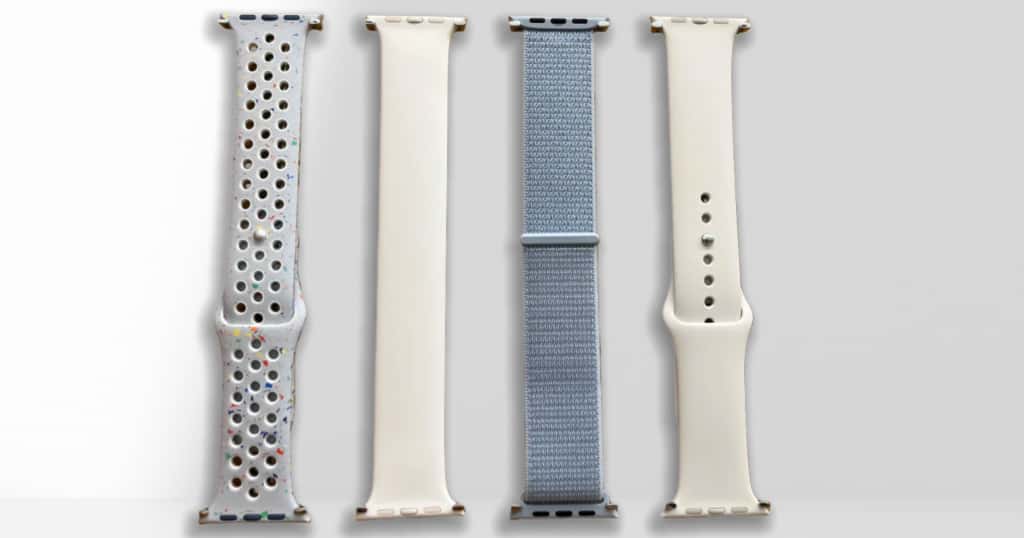 Apple Watchの公式バンドが並ぶシンプルなカット