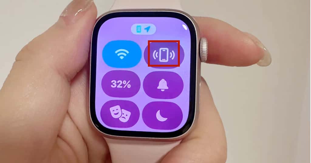 Apple Watch S10 ローズゴールドでiPhoneを探す